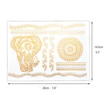 Metallic Gold Animals Watertransfer Tattoos Sticker