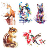 Watercolor Animals Rock Art Water Transfer Tattoo Sticker