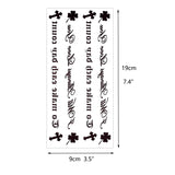 Art Alphabet Words Letters Cross Romantic Tattoo Sticker