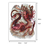 Full back for Men Dragon design Tattoo Sticker