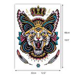 Full back for Men Tiger Snake design Tattoo Sticker