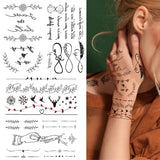 Tiny Tattoos Cross Wings with popular elements Tattoo Sticker