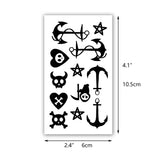 Tiny Tattoos Cross Wings with popular elements Tattoo Sticker