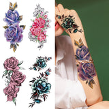 Mandala Flowers Temporary Tattoo Sticker