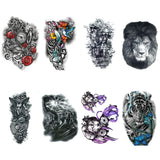 Watercolor Animals Rock Art Water Transfer Tattoo Sticker