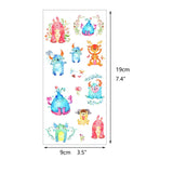Cartoon Characters for Kids Unicorn Mermaid Dinosaur Tattoo Sticker