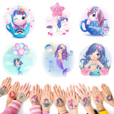 Mermaid Unicorn Dog Cat for KIDS Tattoo Sticker