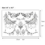 Black Lace Flower Medium size Underboob Tattoo Stickers