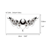 Black Floral Watercolor Animals Underboob Tattoo Sticker