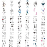 Glow in The Dark Blue Adults Party Supplies Tiny Tattoo Sticker