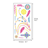 Neon UV Glow in The Dark Night Club Jewellery Necklace Tattoo Sticker