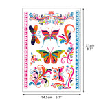 Neon UV Glow in The Dark Night Club Flower Butterfly Tattoo Sticker