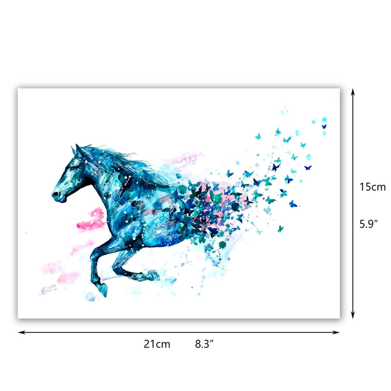 Watercolor Animals Rock Art Water Transfer Tattoo Sticker