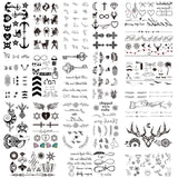 Tiny Tattoos Cross Wings with popular elements Tattoo Sticker