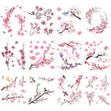Sakura Peach Flower Blossom Temporary Tattoo Sticker