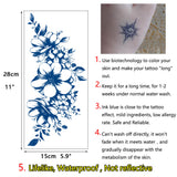Semi Permanent Lace Flower Underboob Waist Tattoo Sticker Wings