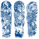 Semi Permanent Full Sleeve Arm Greek Mythology Dragon Beast Tattoo Sticker