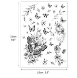 Black Dragonfly Mermaid Snake Floral Bird Butterfly Tattoo Stickers